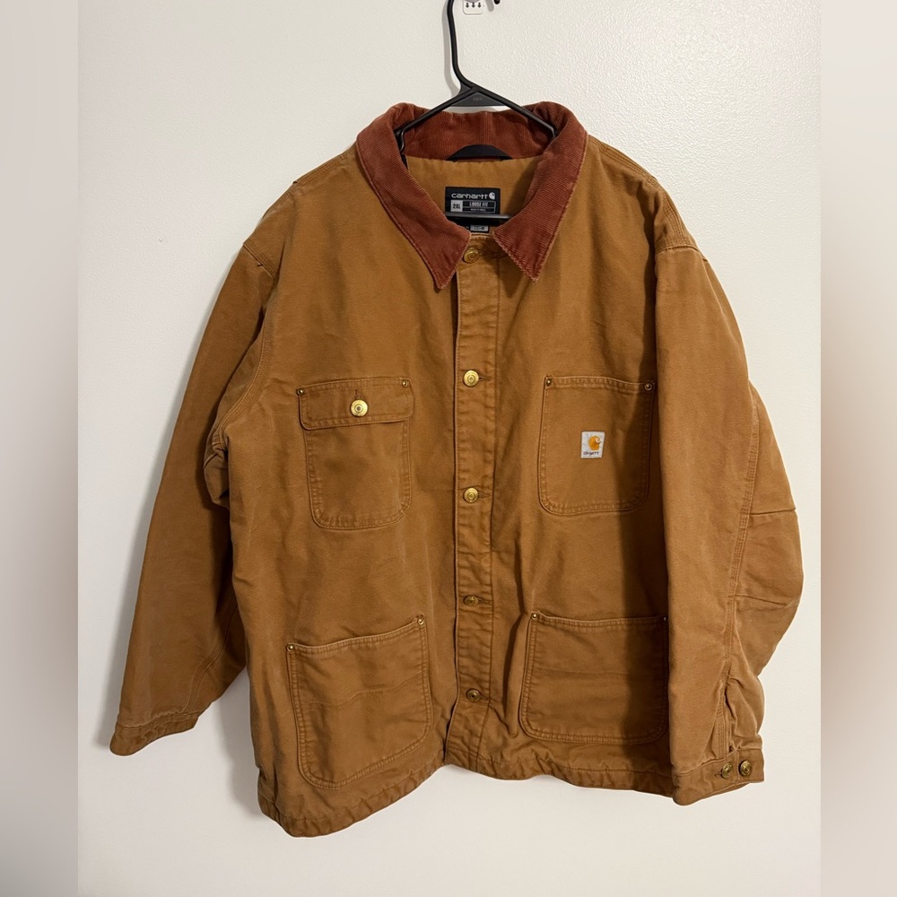 Carhartt Men's Loose Fit Duck Blanket-Lined Chore Coat